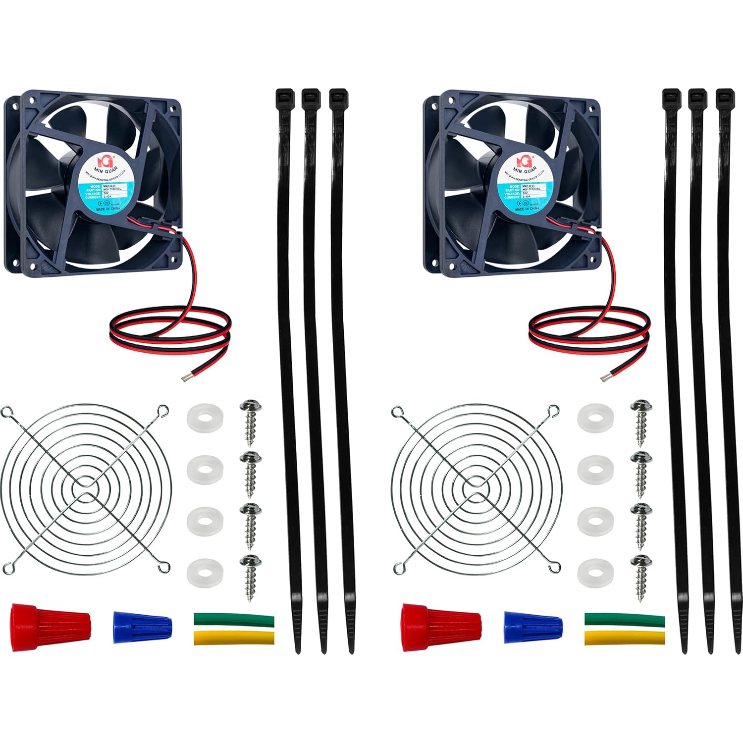 (2 Pack) Replacement OEM Evaporator Fan Motor W0301101 W0301112, Metal Frame Housing, for ATOSA Commercial Undercounter Refrigerator MGF8401 / MGF8401GR / MGF8402 / MGF8403