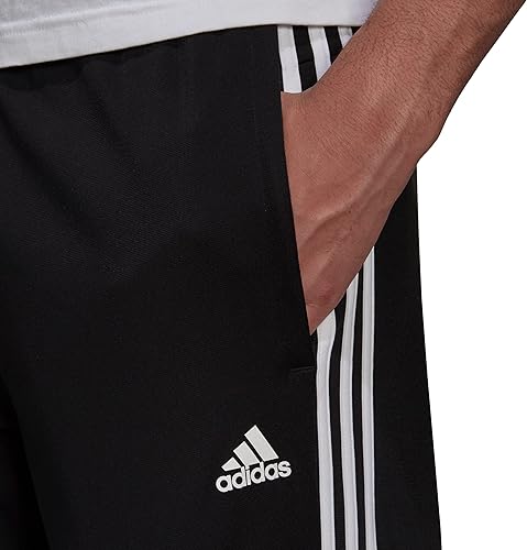 Vista 4 de adidas Essentials - Pantalones deportivos para hombre de 3 rayas con dobladillo abierto