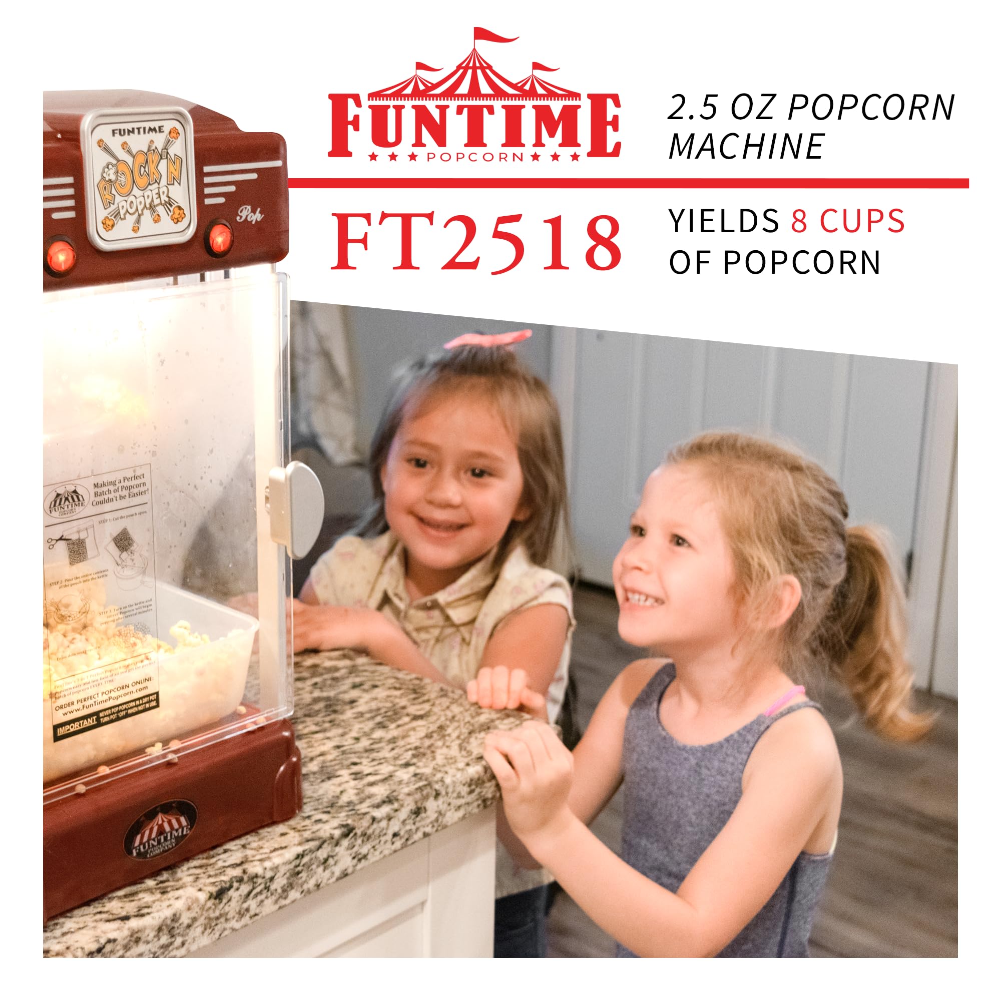 Amazon | Funtime 2.5 Oz Rock ' n Popperポップコーンマシン