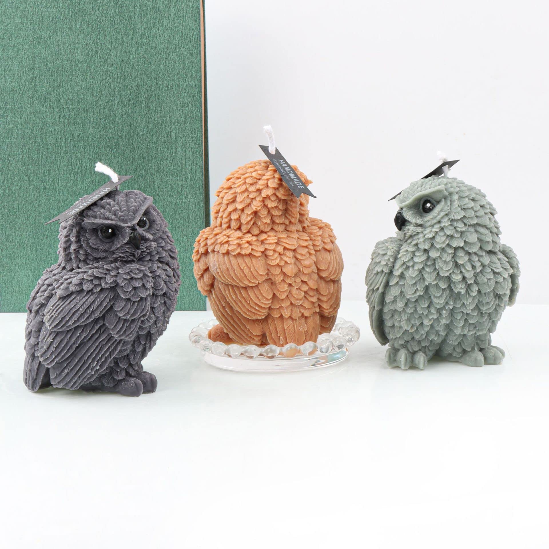 Moules En Silicone Forme Chouette/hibou - Lot De 2, 3D, Pour Bougies, Savon, Cire, DIY