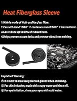 Vista 3 de Protector Térmico de Alambre Automotriz Funda Protectora Térmica Protector Térmico para Línea de Combustible Cubierta Protectora de Manguera Auto