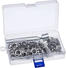 Pangda Grommet Tool Kit, Grommet Setting Tool and 100 Sets Grommets Eyelets with Storage Box (2/5 Inch Inside Diameter) - coolthings.us
