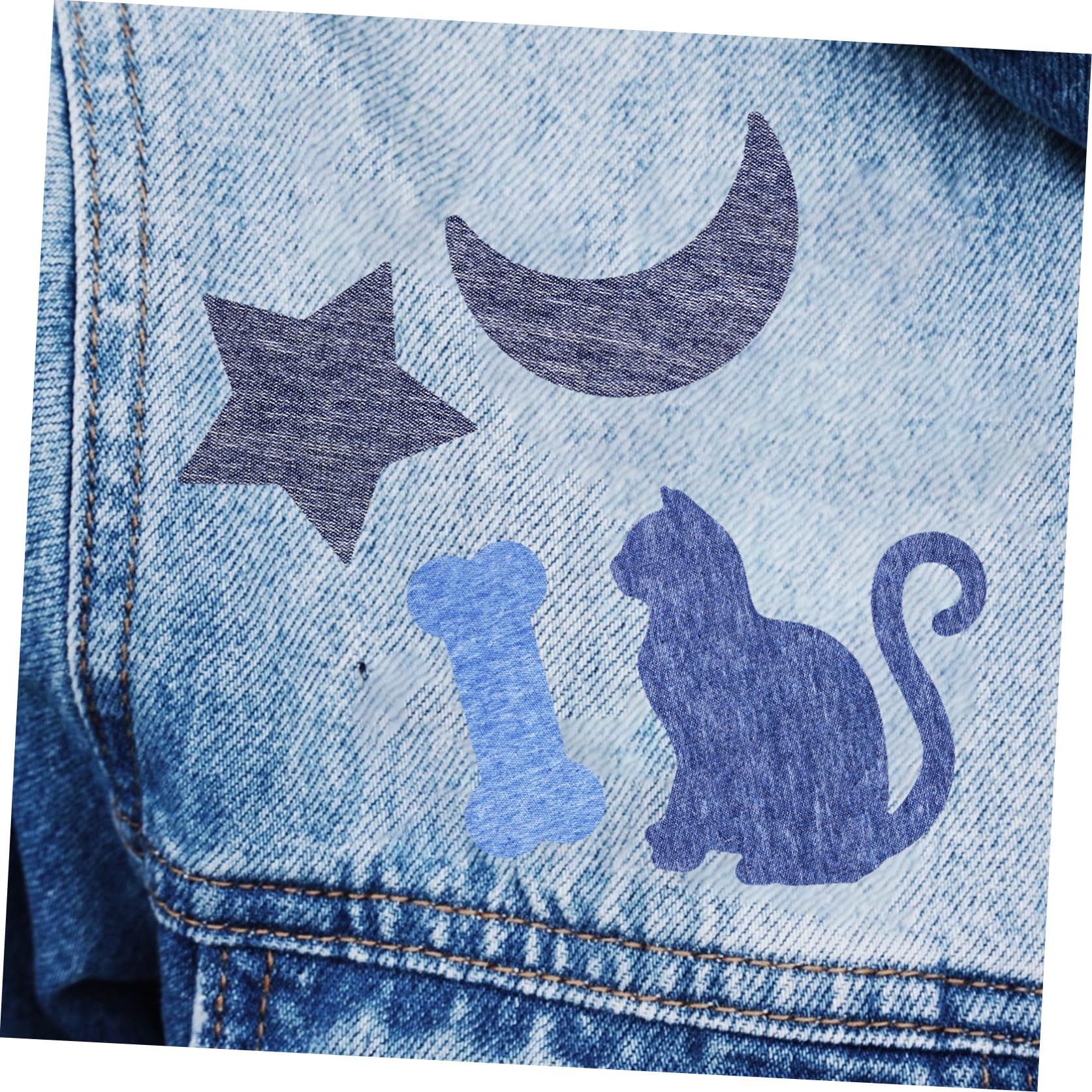 SHINEOFI 15pezzi Stirabile Per Jeans Per Tessuti Per Buchi Termoadesiva Per Riparazioni Di Vestiti Facile Da Usare e Tagliare Resistente Lavatrici Adatta Per Jeans Camicie e