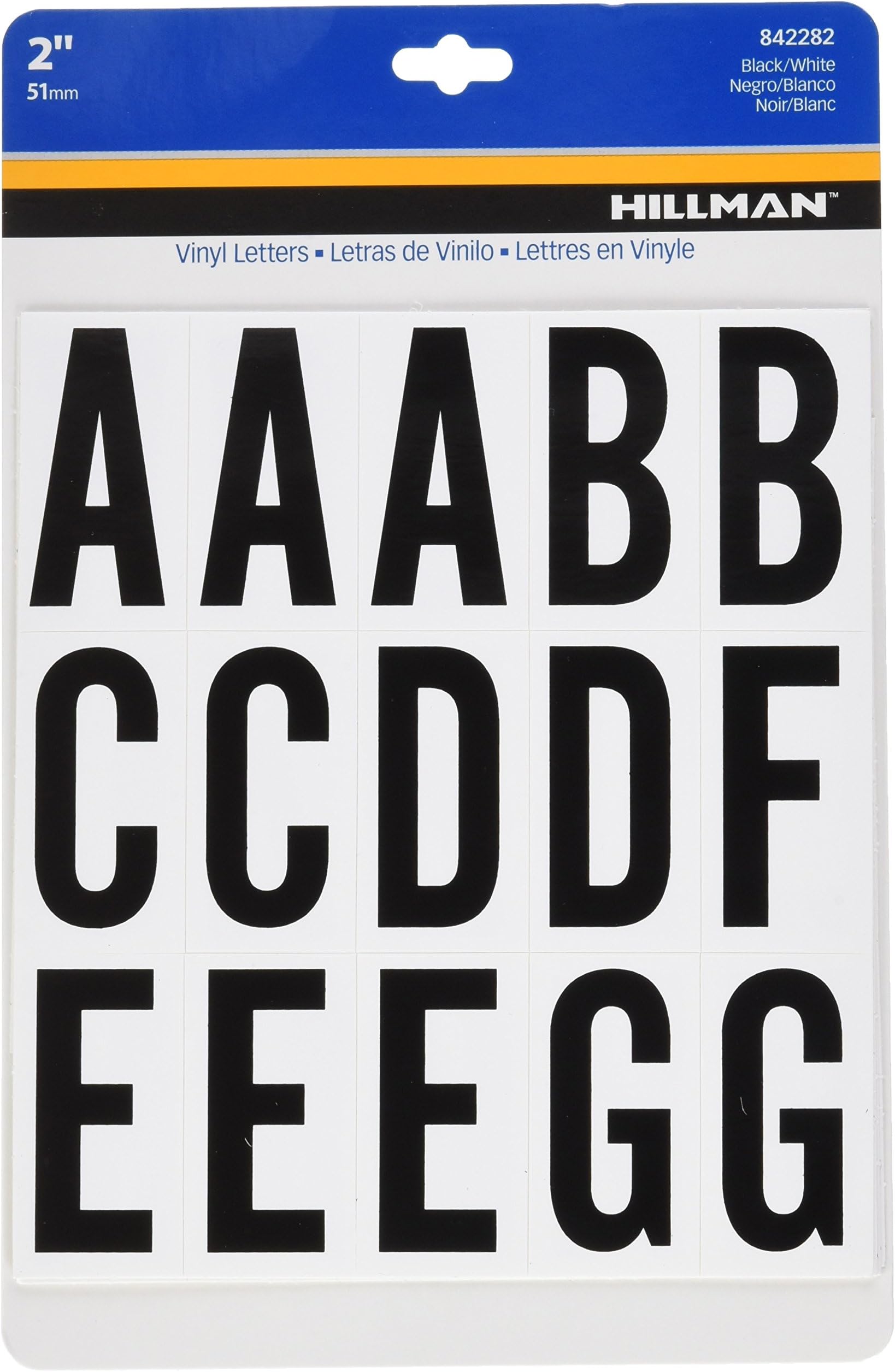 Hillman 847015 Black DieCut Letters/Numbers Kit, 3Inch