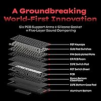 Vista 8 de IQUNIX MQ80 Low Profile Mechanical Keyboard for Work and Gaming Tri Mode Wireless Wired CNC Aluminum Hot Swappable RGB Backlit Long Battery Life VIA