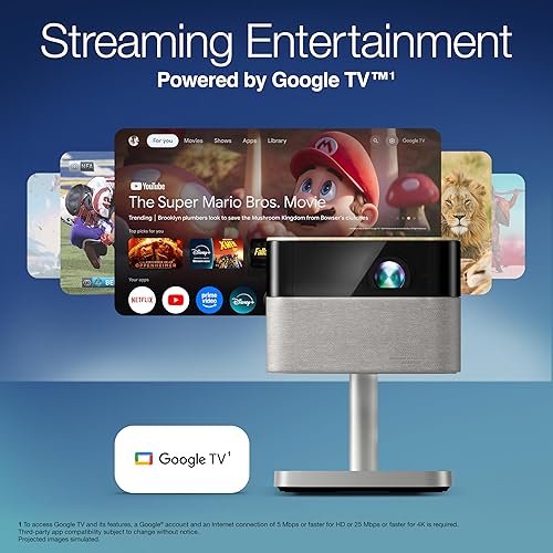 Miniatura 5 de Epson Lifestudio Flex Plus 4K PRO-UHD - Proyector portátil de estilo de vida, 1000 lúmenes de color y brillo blanco, sonido de Bose, Google TV,