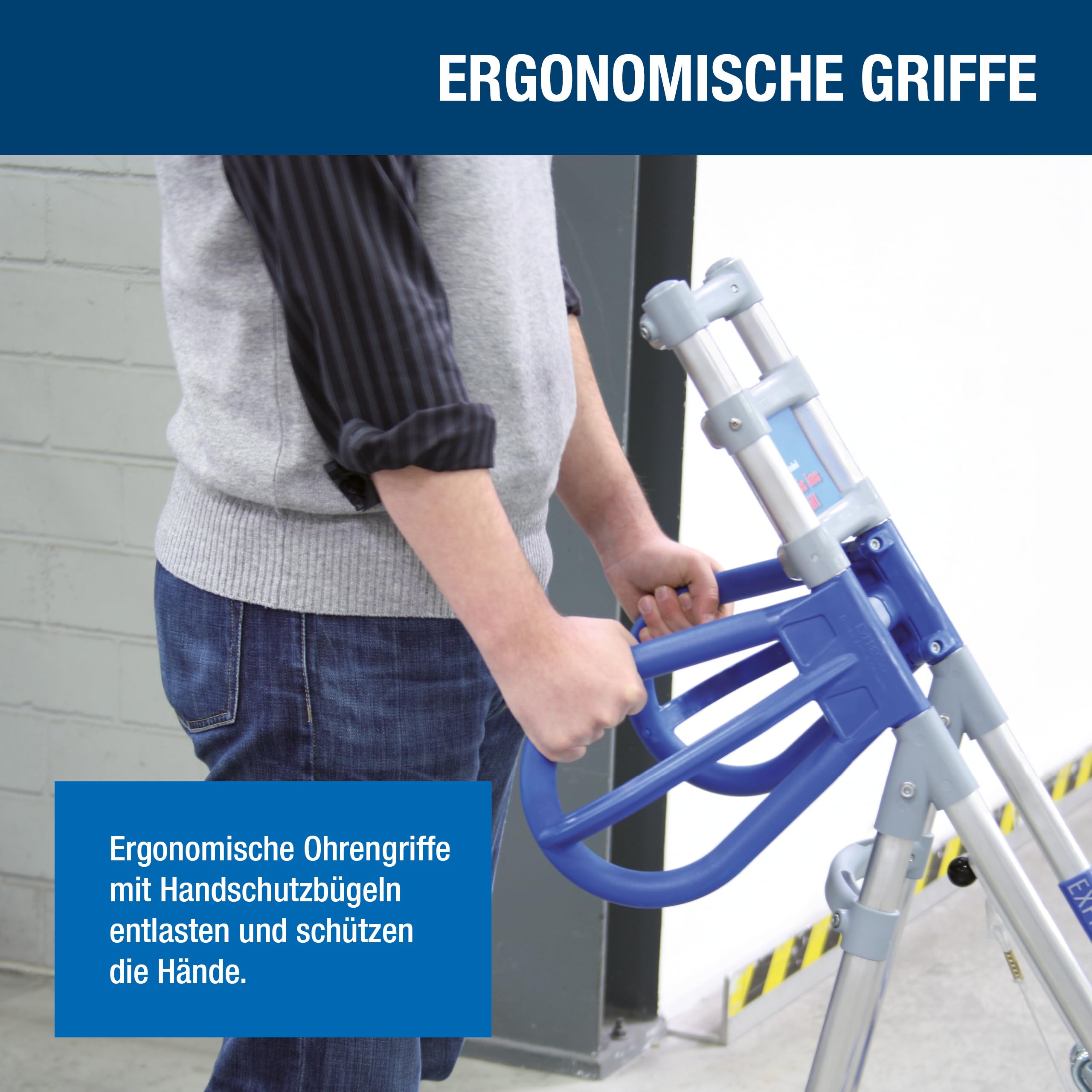 Vollmontierte EXPRESSO Alu Profi- Sackkarre AE24381525 für Säcke, Rollen & Kartons / 250kg / pannensichere Vollgummireifen/Schaufel L 30 x B 30,5 cm