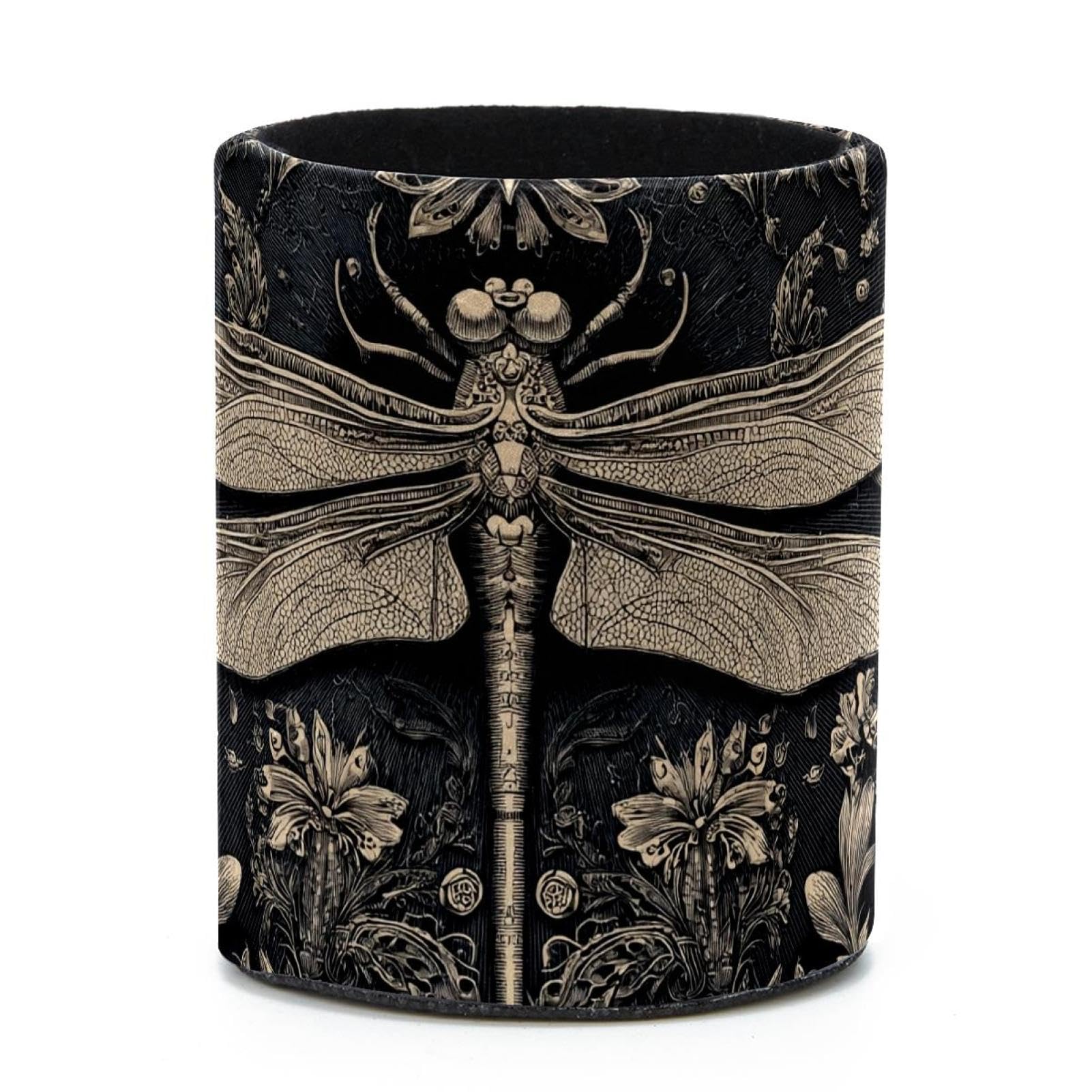 VAPOKF Round Pencil Holders for Desk, Dragonfly Pen Holders Pen Pot Makeup Brushes Storage Desktop Stationery Supplies Organiser for Home Office