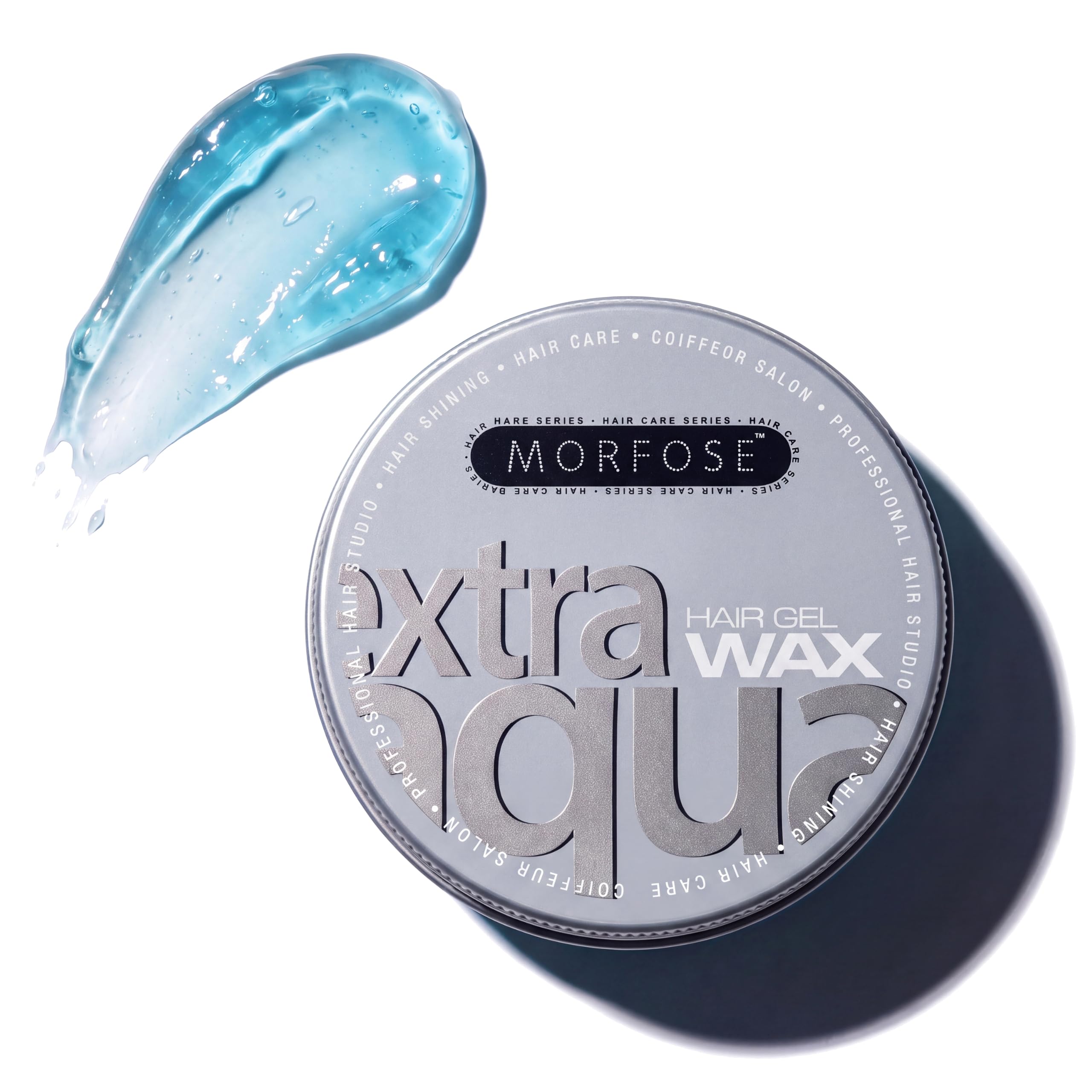 Morfose Extra Aqua Hair Gel Wax 175ml - Shine Look, Edge Control, Ultra Hold for Men & Women, Developed by Barbers - Pomade & Clay for Styling