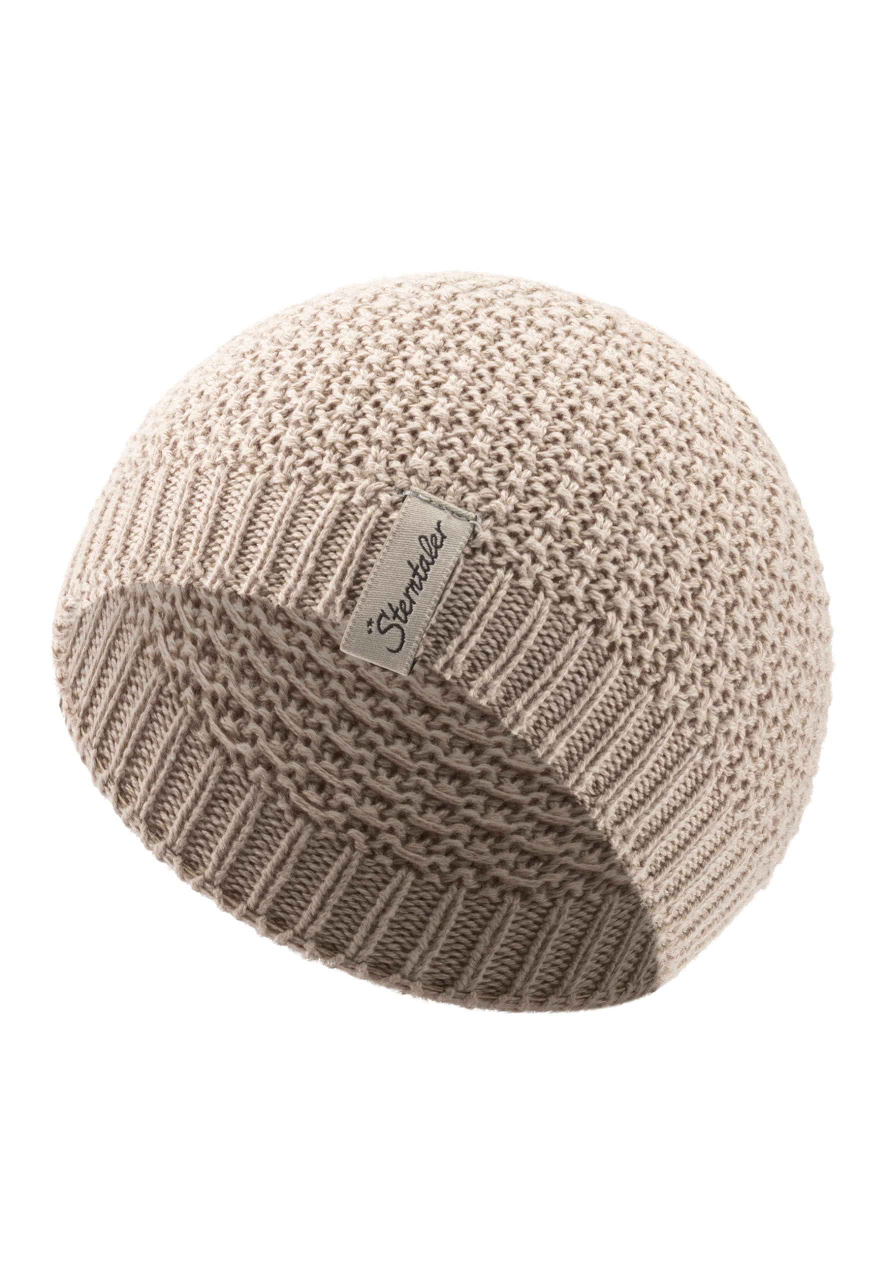 Sterntaler Unisex Beige Knitted Hat Waffle Look, Gots