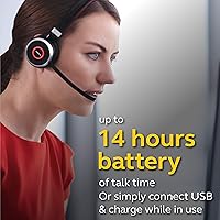 Vista 4 de Auriculares inalámbricos Jabra Evolve 65 UC, estéreo – Incluye adaptador USB Link 370 – Auriculares Bluetooth con rendimiento inalámbrico líder