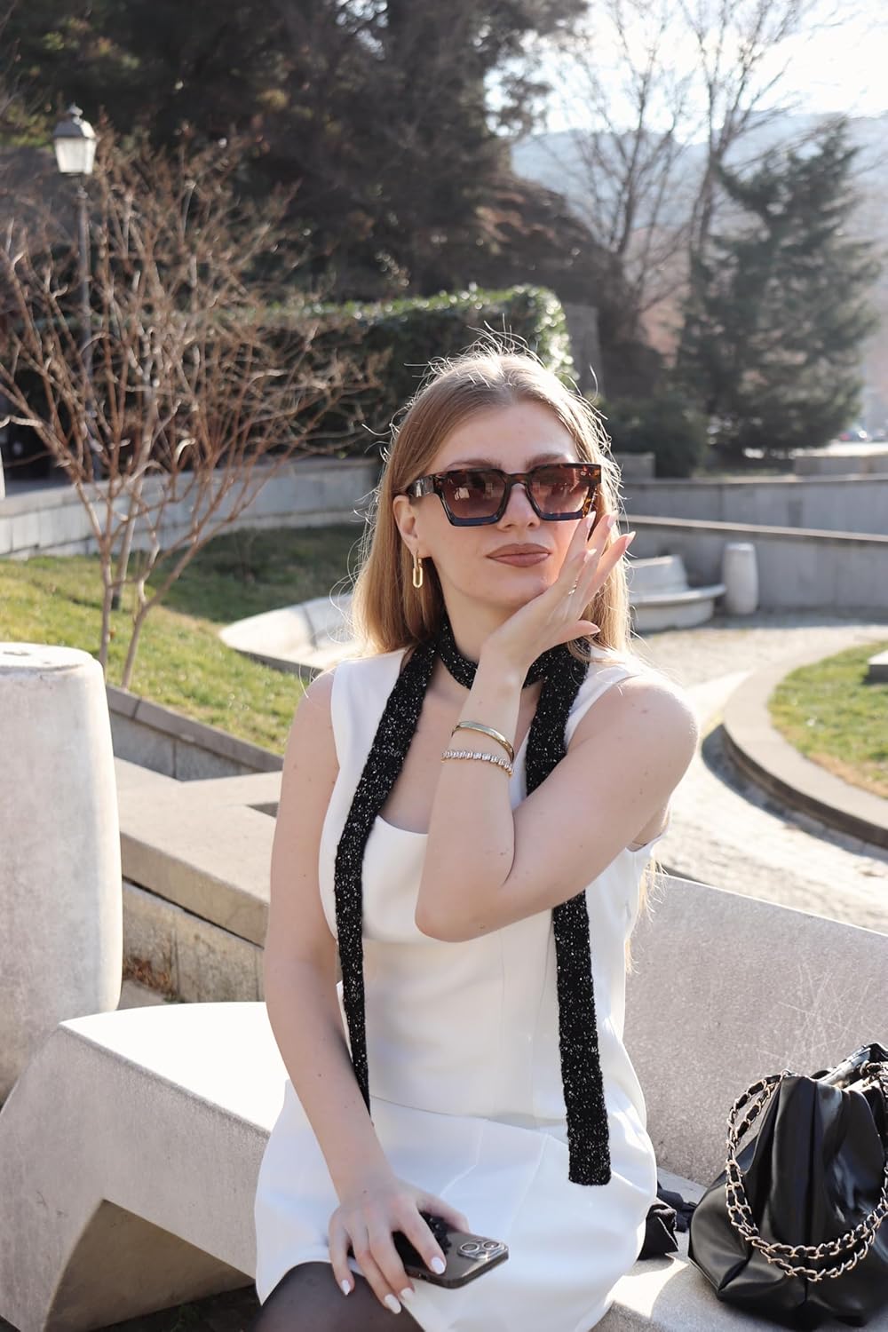 VISOONE Fashion 100% UV400 Protection Rectangle TR90 Y2K Sunglasses Accessories for Women Men RIVER - Image 4