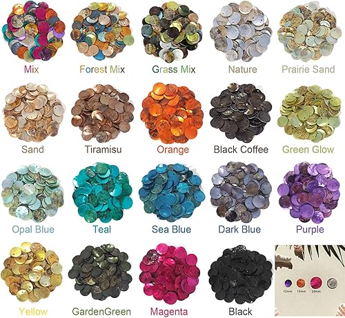 Miniatura 2 de Firstmeet Cuentas de concha, 150 cuentas redondas naturales de mejillón de 0.59 pulgadas con parte trasera iridiscente para hacer joyas artesanales