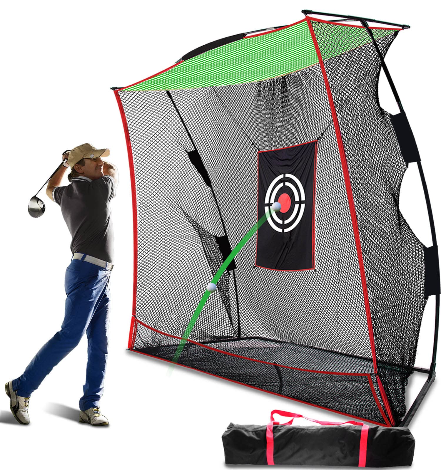 Filet de golf portable pour intérieur et extérieur - Pour entraînement de golf dans le jardin