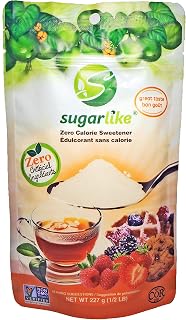 SugarLike Monk Fruit Sweetener (227g) - Zero Calorie & Zero Carbs, Keto & Low-Carb, Diabetic Friendly, 1:1 Sugar Substitute, No Bad Aftertaste, All Natural Ingredients, Non-GMO