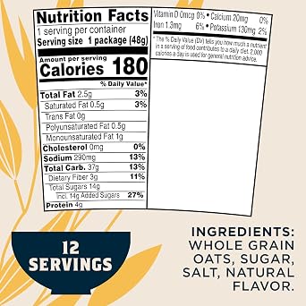 Quaker Instant Oatmeal Express Maple Brown Sugar, 1.69-Ounce Cups (Pack Of 12), Packaging May Vary
