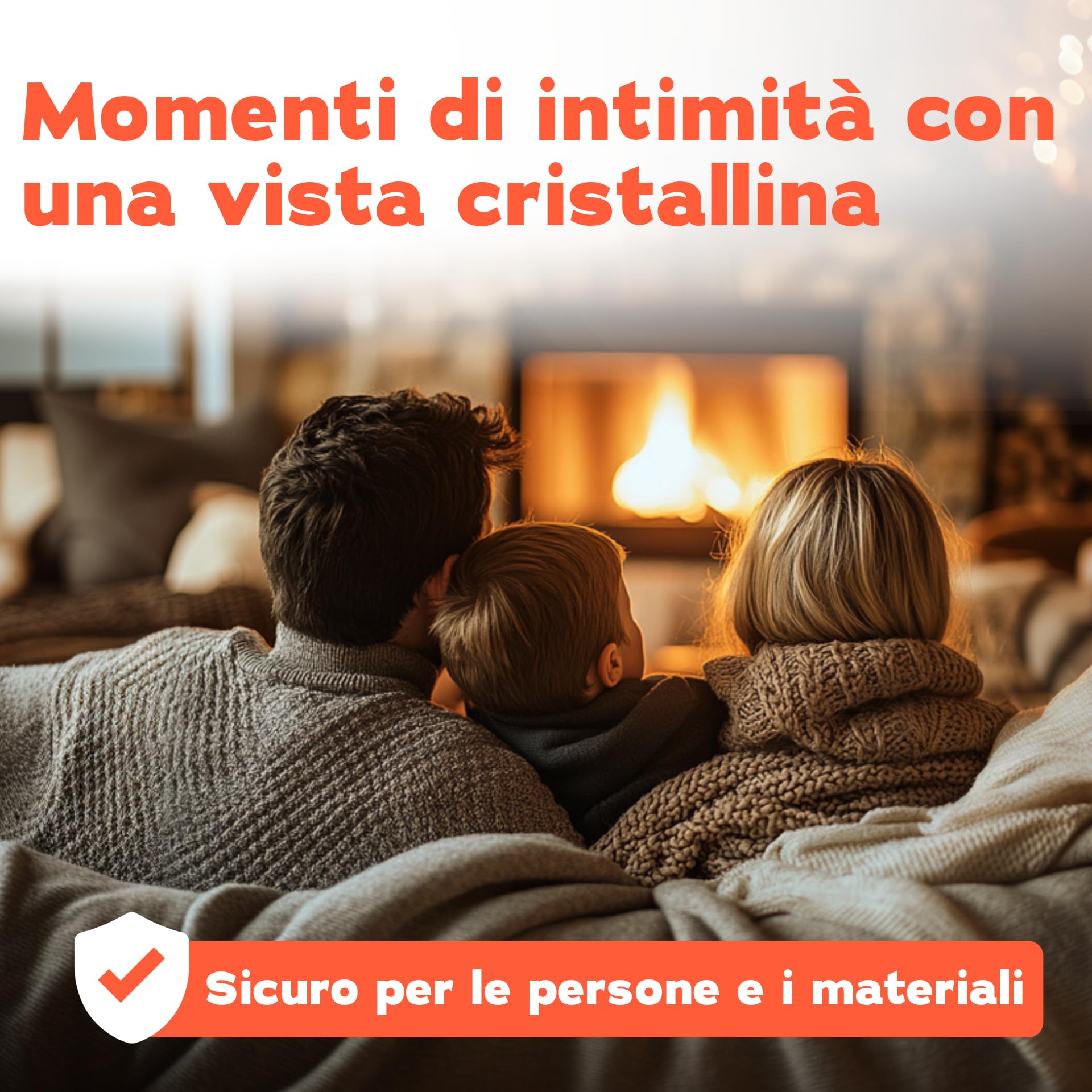 bio-chem Detergente vetro camino stufa inserto 3x 500ml + panno microfibra | Pulitore vetri e caminetti, anche per forno - Manutenzione delle superfici vetrate degli apparecchi riscaldanti