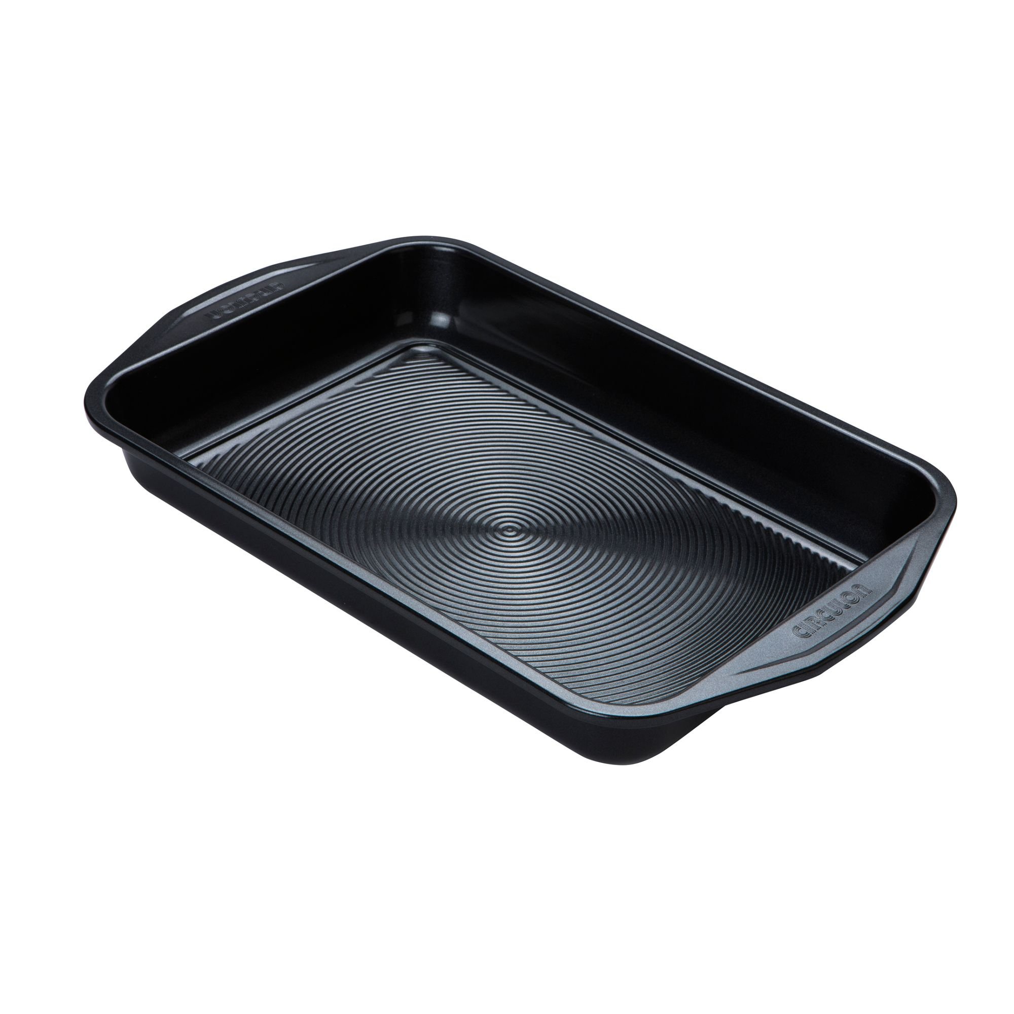 Circulon Ultimum Deep Baking Tray Non Stick - Rectangular Cake or Roasting Tin, Durable Carbon Steel, Freezer and Dishwasher Safe Bakeware, 39.5 x 25 x 5cm, Black