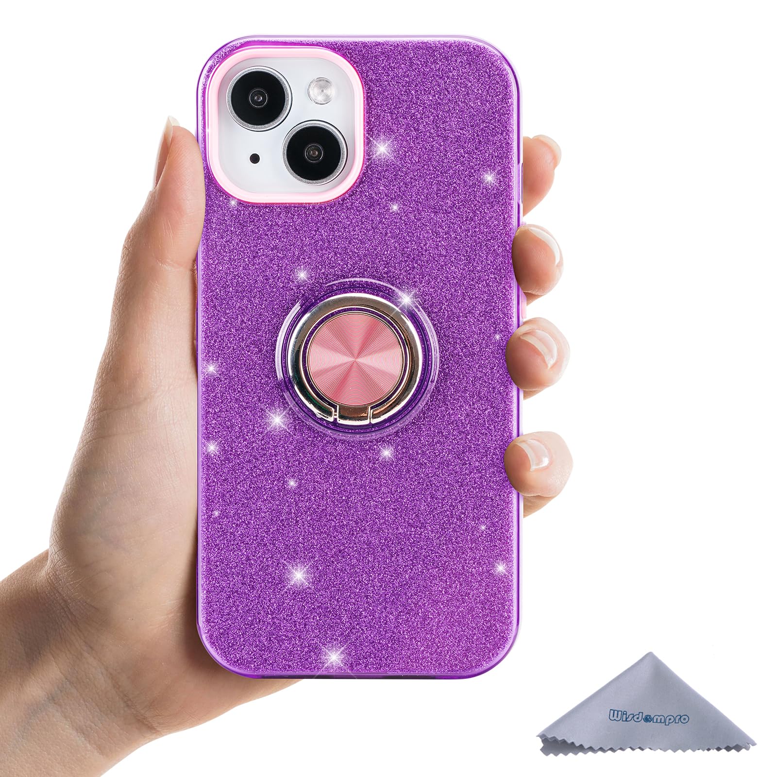 wisdompro Glitter Case for iPhone 15 Plus/14 Plus (6.7 Inch) - Image 3