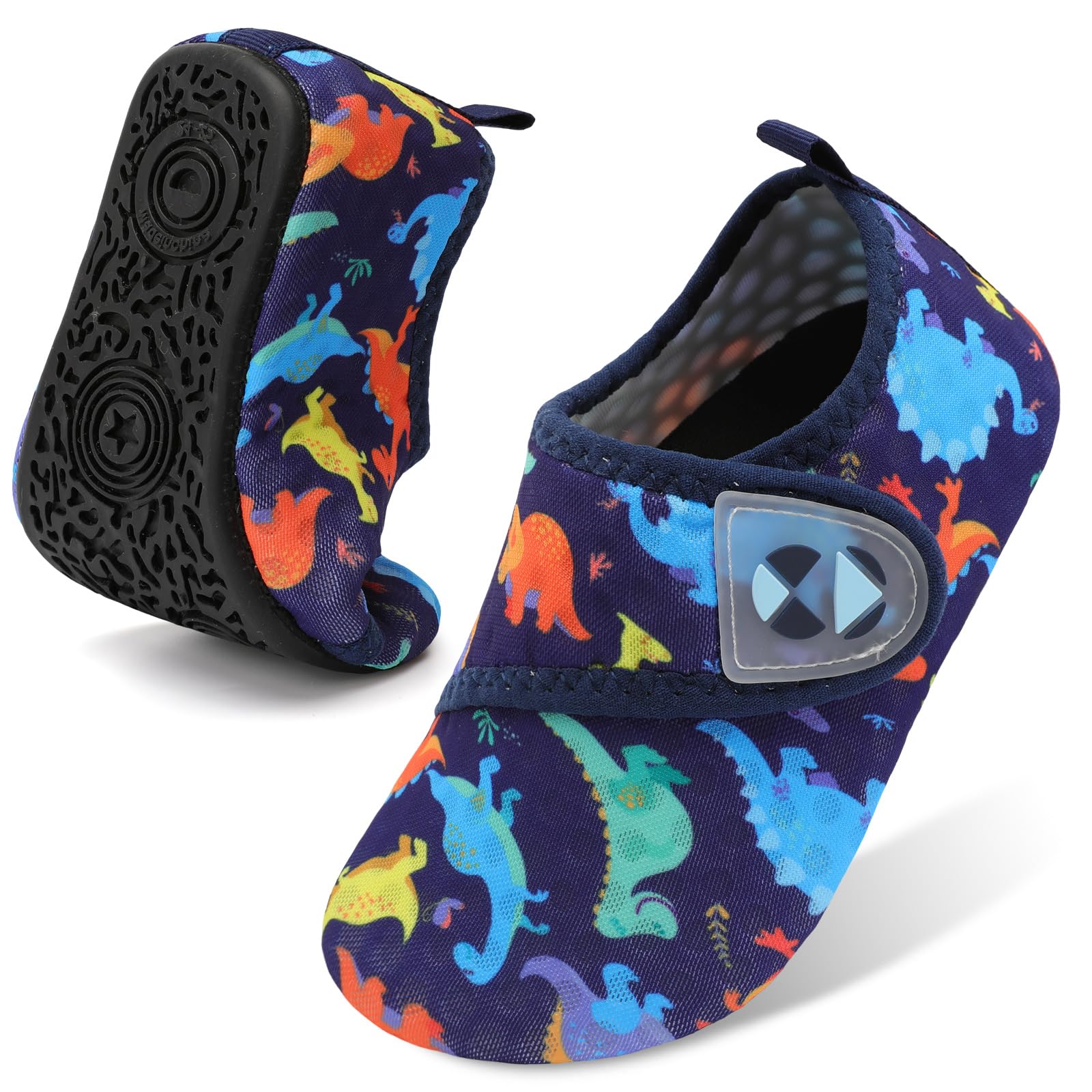 JIASUQI Kids Toddler Water Shoes Barefoot Quick Dry Aqua Socks Breathable Beach Swim Shoes for Boys Girls Baby with Non-Slip Rubber Sole