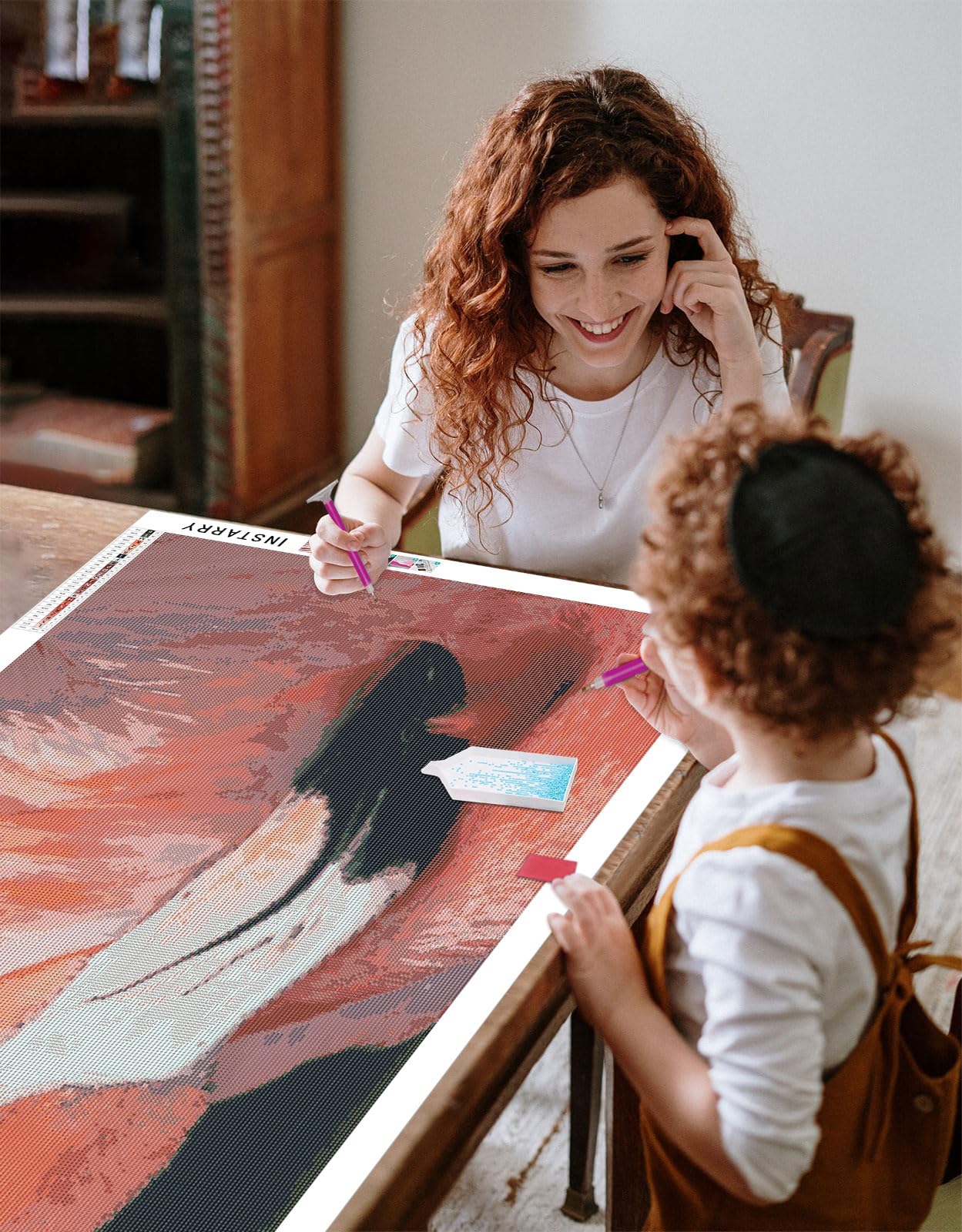 Instarry Diamond Painting 5D | Fenicottero 100x50 Cm | Kit Completo Con Tela HD E Diamanti Rotondi