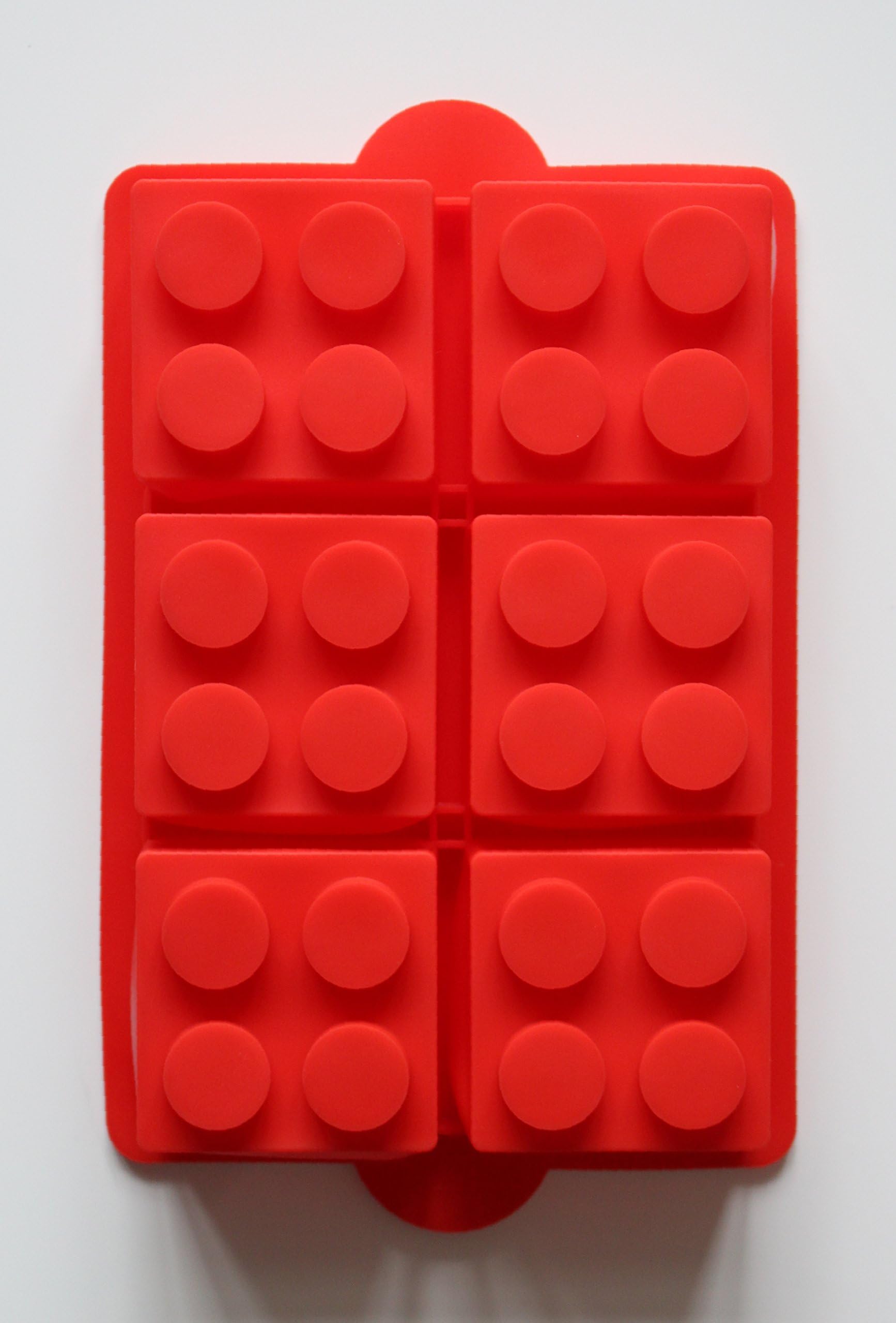 Morethanart Party XXL Baking Pan - Cake Tin - Ice Cube Tray brick shape red