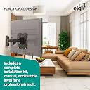 ELG Full Motion TV Wall Mount for TVs 15'' to 58'', Holds up to 66.1lbs, 6-Way Swivel Tilt Cantilever | Boost Viewing with LED/LCD/Plasma Precision | Easy Setup, Sleek Modern Look! FULL20,Black gallery image