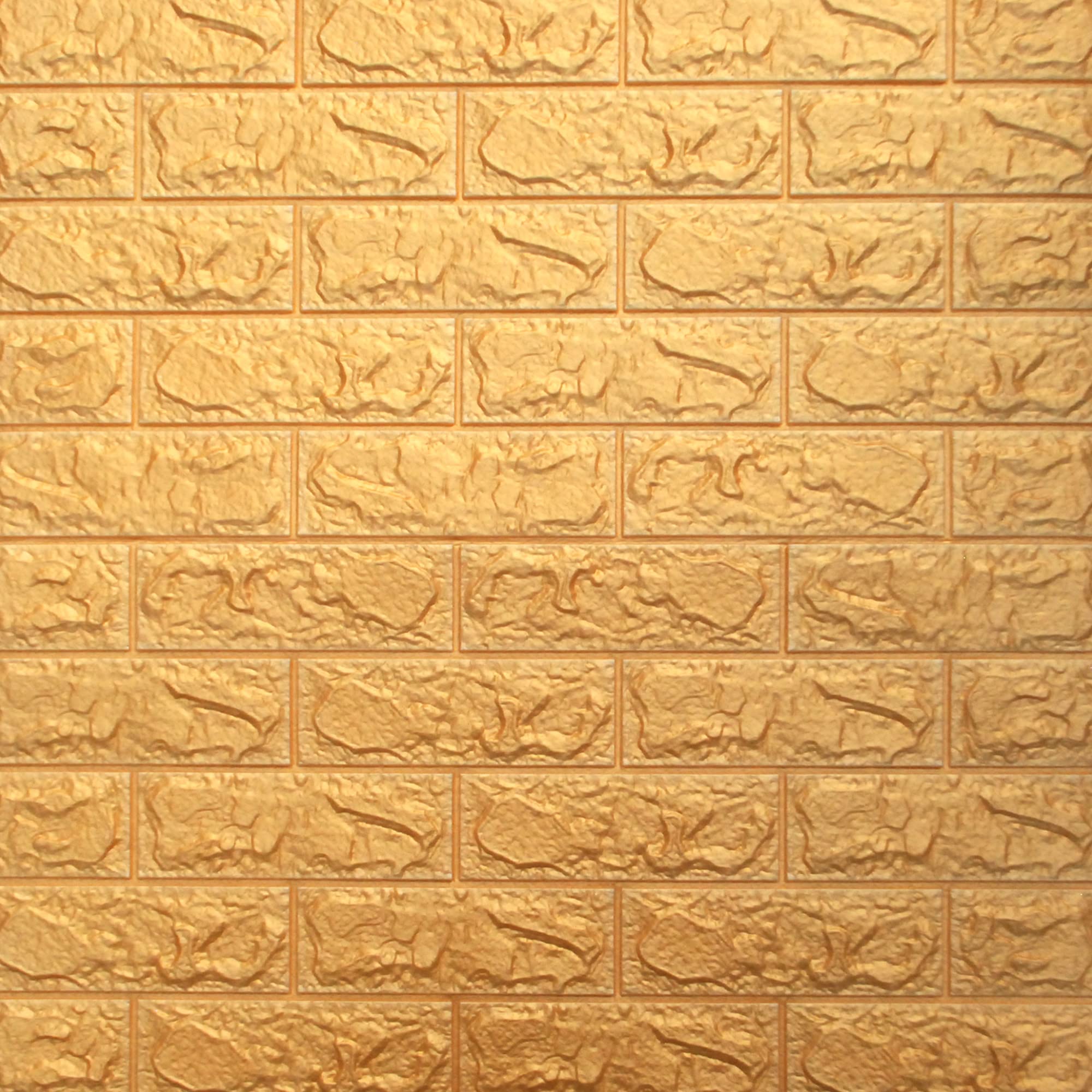 WOW Interiors 3D Wall Sticker PVC Foam Brick Self-Adhesive Wallpaper 6mm Thick PE Foam, Washable Wall Paper Sheets for Living Room Wall for Bedroom, Office, Kitchen 77cm x 70cm (Gold Brick) (B0B3TLWCH6) Amazon Price History, Amazon Price Tracker