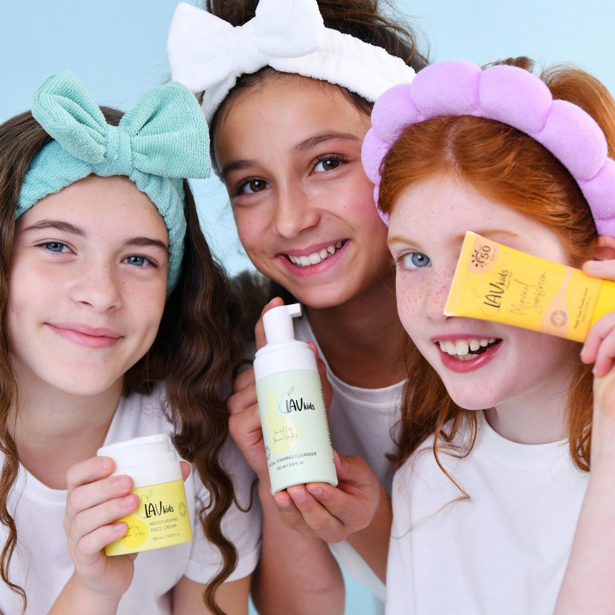 LAV kids Zestaw do pielęgnacji skóry dla dzieci, szampon, odżywka, żel pod prysznic, balsam do ciała, krem do twarzy, LSF 50, masło do ust, testowany dermatologicznie