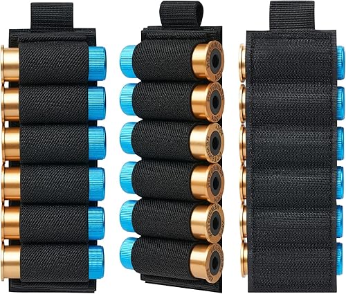 Miniatura 2 de Paquete de 10 portatarjetas de 6 rondas  Soporte de carcasa de Buttstock  1220 Ga portatarjetas lateral para cartucho de escopeta de rifle  con