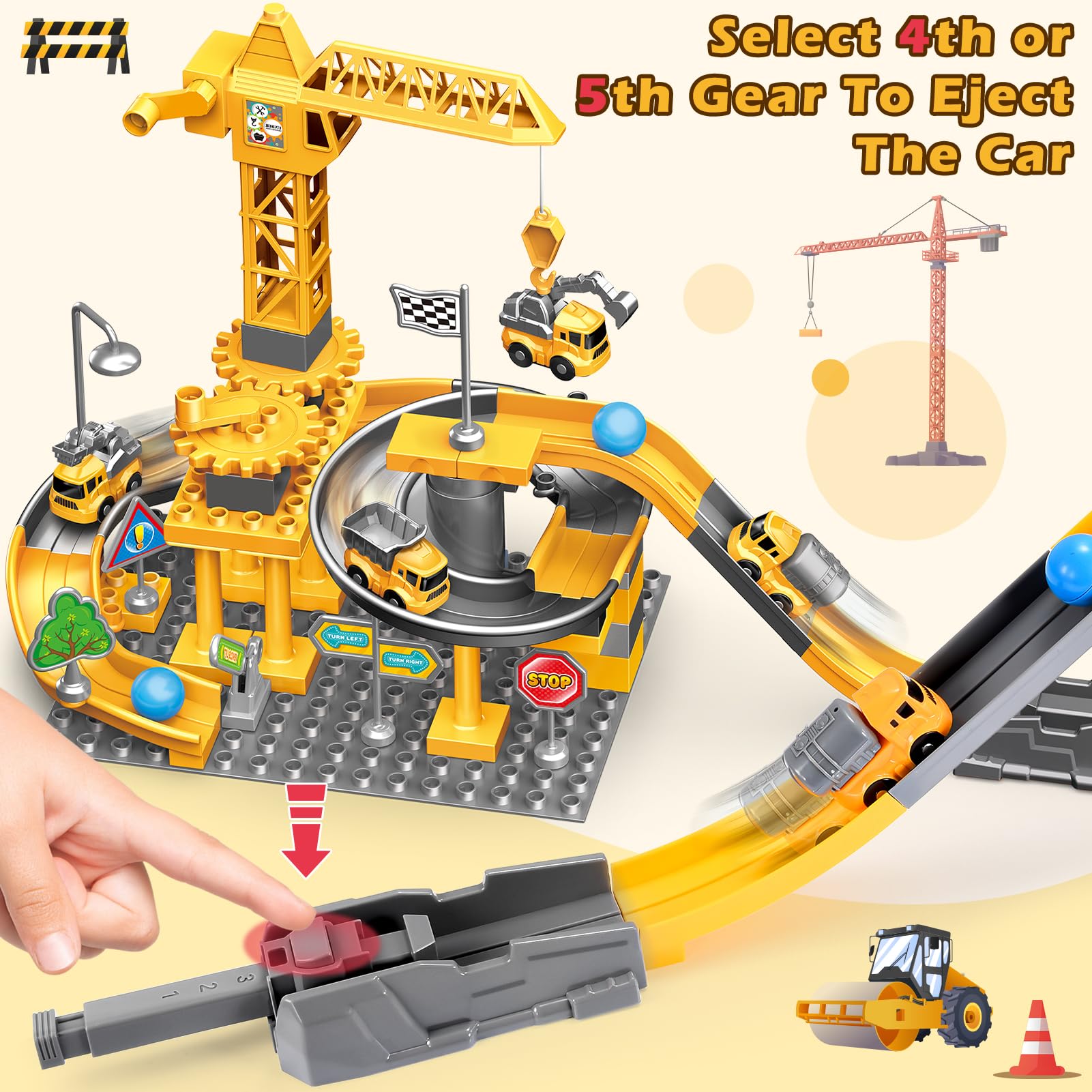 Naxudcoo Construction Toys For 3 4 5 6 7 Year Old Boys: Construction Toys Set Construction Buliding Block Toddler Car Toys - Image 3