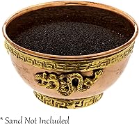 Vista 4 de Alternative Imagination Cuenco de Cobre de Dragón – Cuenco de Ofrenda para Uso en Altar, Ofrendas Rituales, Decoración del Hogar Brujesco – Soporte