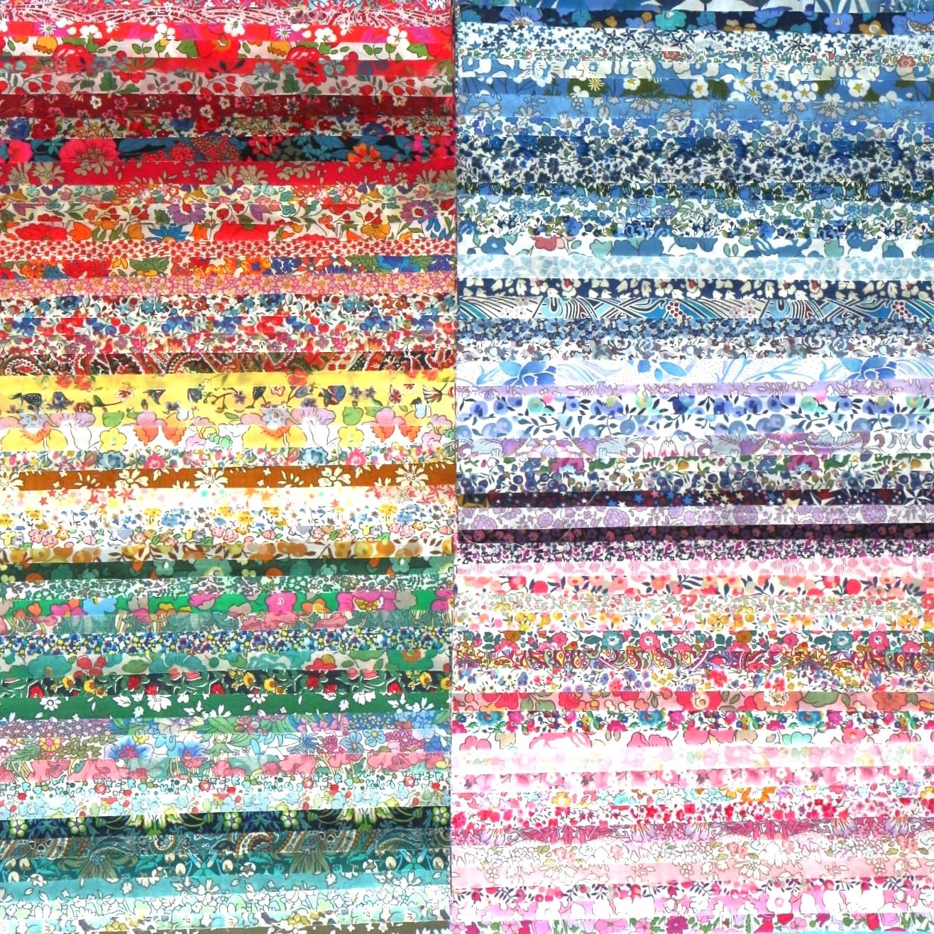 Liberty Fabric Tana Lawn ™ Fat 16th Sampler Quilt Bundle (50 Pieces)