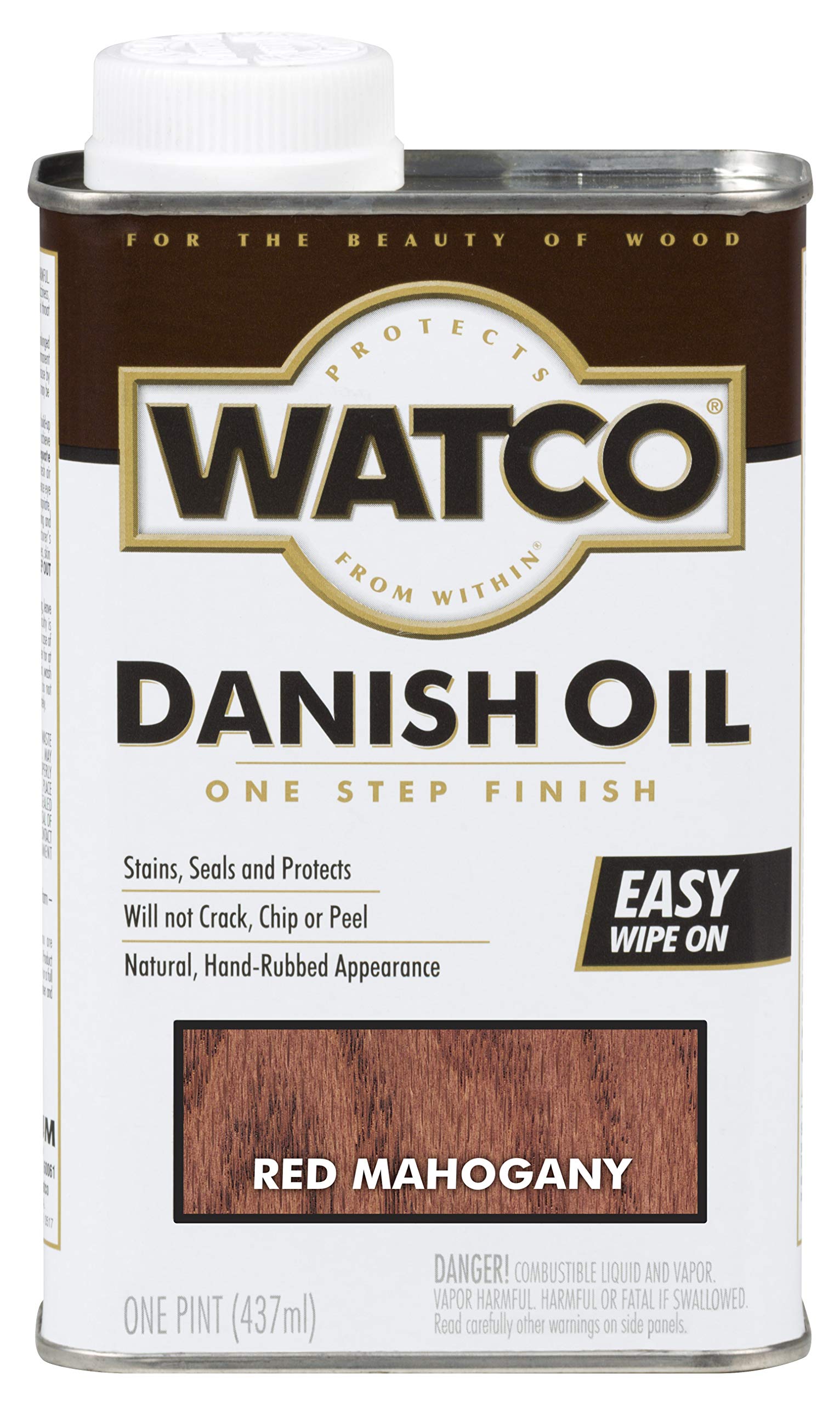 Rust-Oleum 214381 Watco Danish Oil, Pint, Red Mahogany