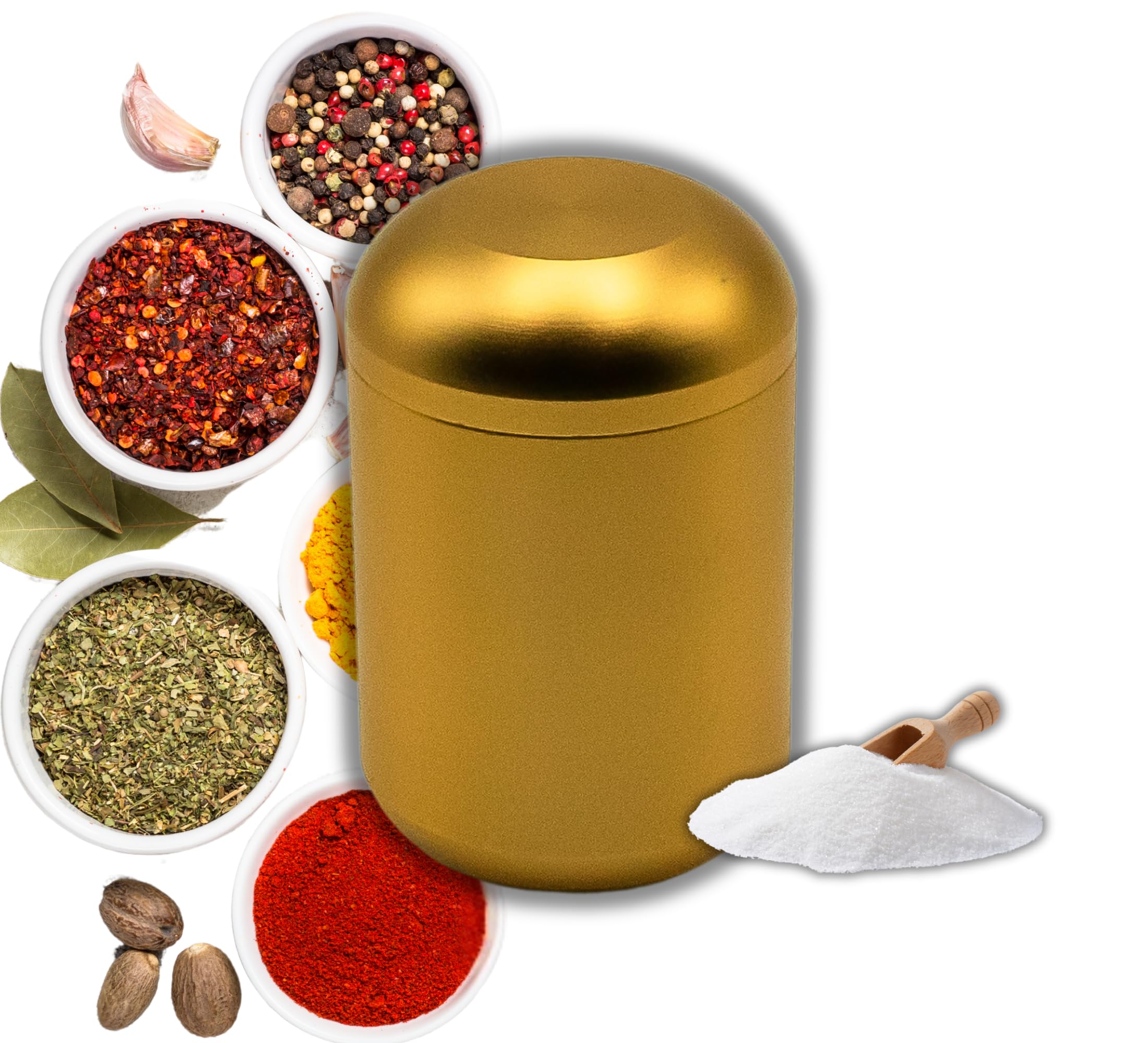 2.7oz Mini Tea Tin Canister (Gold)