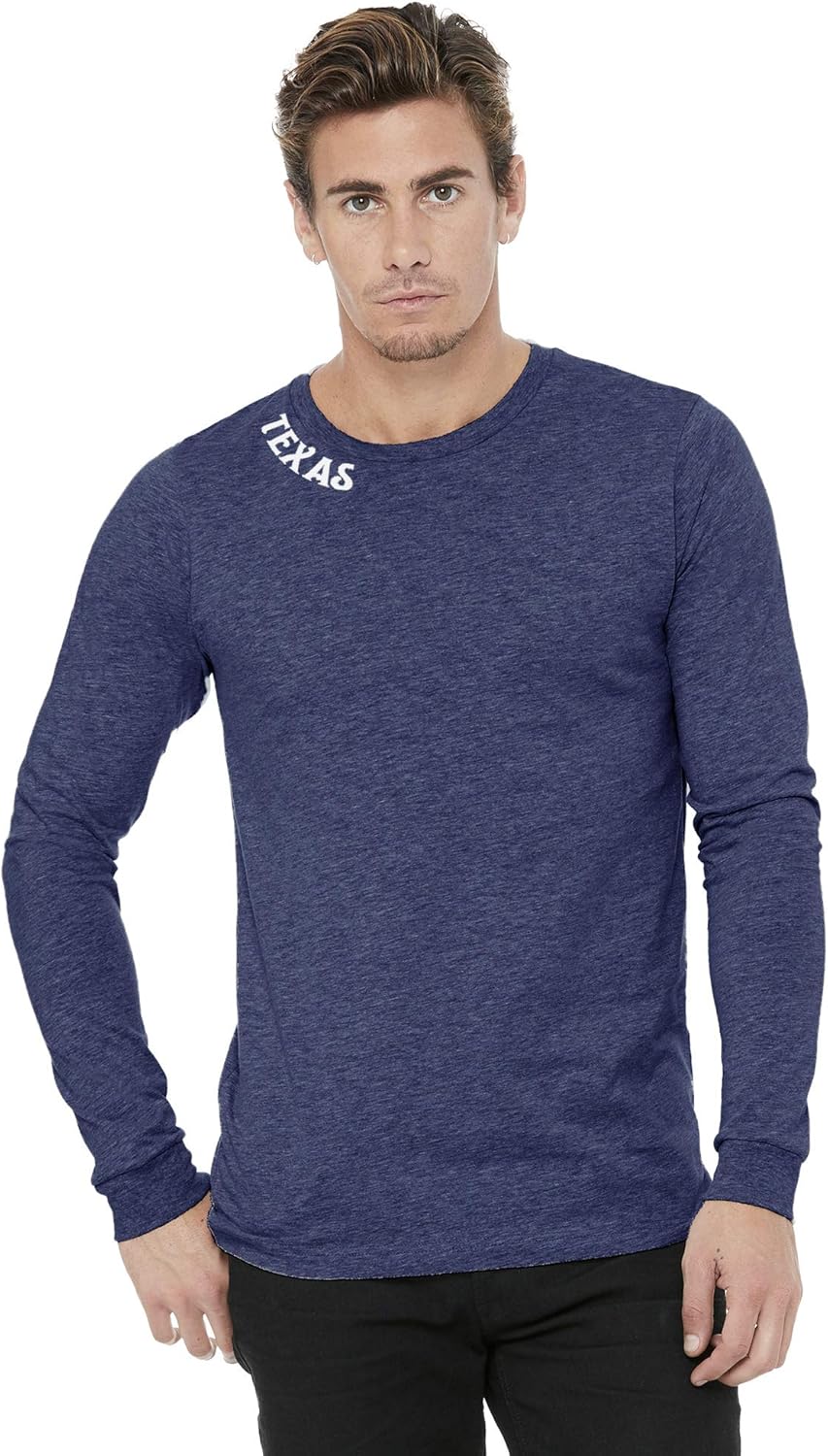 Daxton Premium Texas Men Long Sleeves T Shirt Ultra Soft Medium Weight Cotton