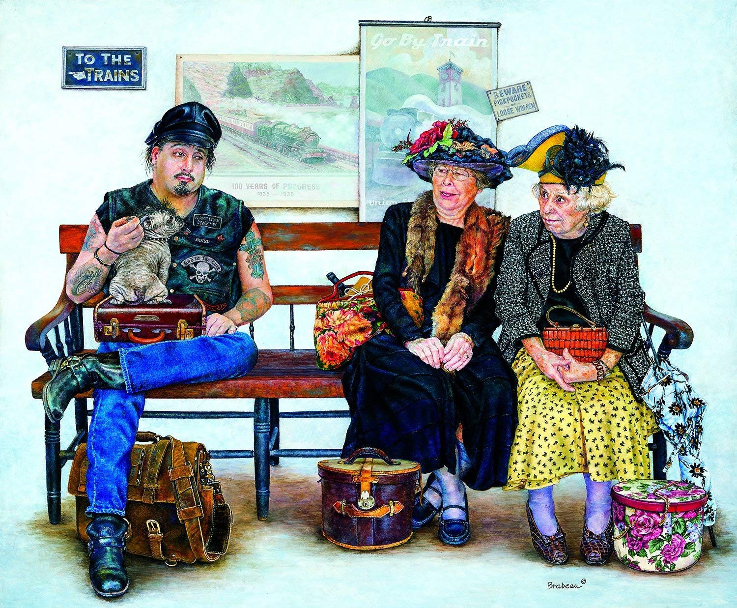 Who Sat Down First? 1000 Piece Jigsaw Puzzle by SunsOut