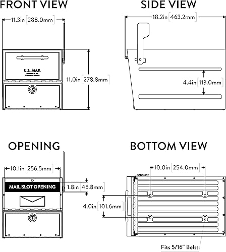 Miniatura 10 de Architectural Mailboxes 6400P-R-10 Oasis Eclipse Buzón de bloqueo C2, peltre