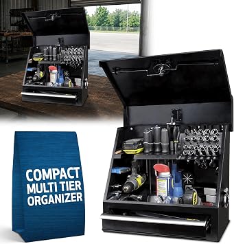 Portable Triangle Toolbox, Small Tool Box Organizer, Steel Home Shop Chest