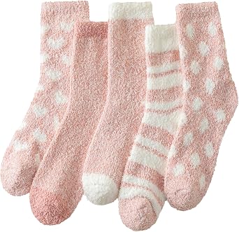 Tavaleu Fuzzy Socks for Women Winter Fluffy Socks Warm Sleep Slipper Sock