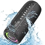 ZEALOT Portable Bluetooth Speaker, Speakers Bluetooth Wireless, Outdoor Speaker Waterproof, IPX6, 40W Loud Stereo Sound Deep Bass, Long Playtime,USB/TF/AUX, Speaker for Phone, Beach, Hiking-Black