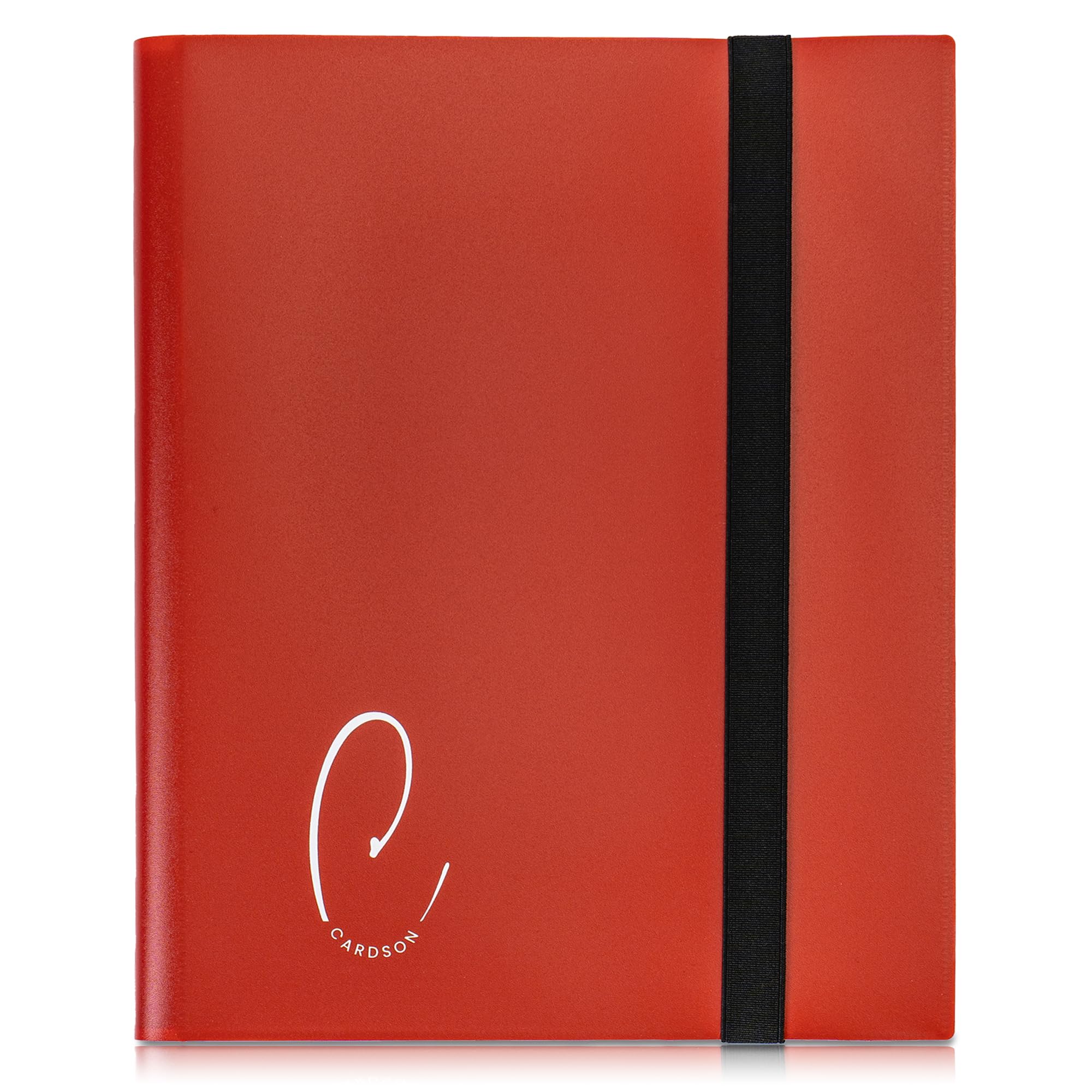 9 Pockets Trading Card Binder Storage - CARDSON - 540 Cards Collection Album Folder With 30 Pages - Side Loading TCG Binder (Red)