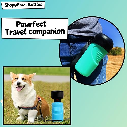 Miniatura 7 de V-EST Botella de agua para perros  Botella de agua de viaje para perros  Botella para perro  Tazón de agua de viaje para mascotas  Botella de agua