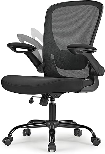 EUREKA ERGONOMIC BIFMA Passed - Silla de oficina de malla, ergonómica con soporte lumbar ajustable, reposabrazos abatibles, silla de escritorio