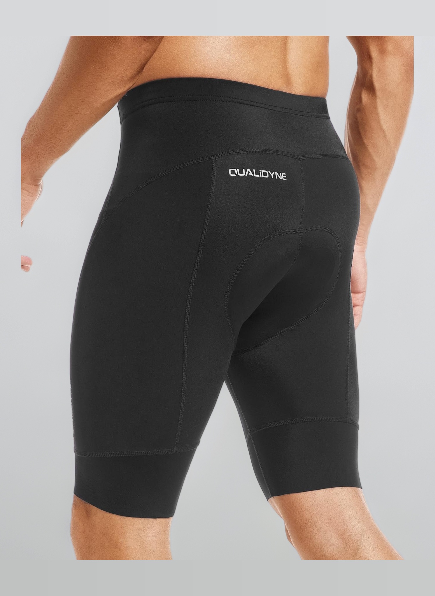 qualidyne Men's Cycling Bike Shorts 3D Padded Bicycle Riding Bike Biking Pants Cycle Shorts