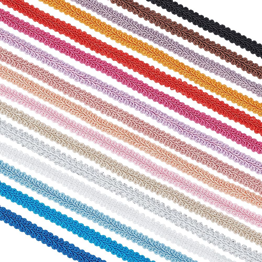 Amazon.com: PH PandaHall 34yards Gimp Braid Trim, 16 Colors Braided ...