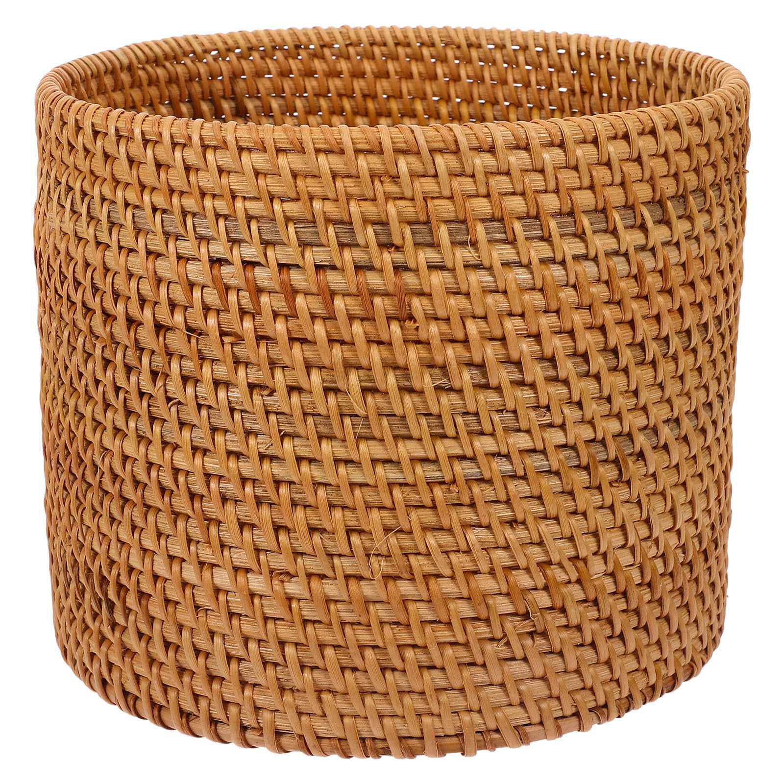 TOYANDONA Cesto Rotondo Intrecciato in Simil Rattan per Casa Porta Pane e Frutta Multiuso per Organizzazione e Decorazione Materiale Sicuro e Portatile