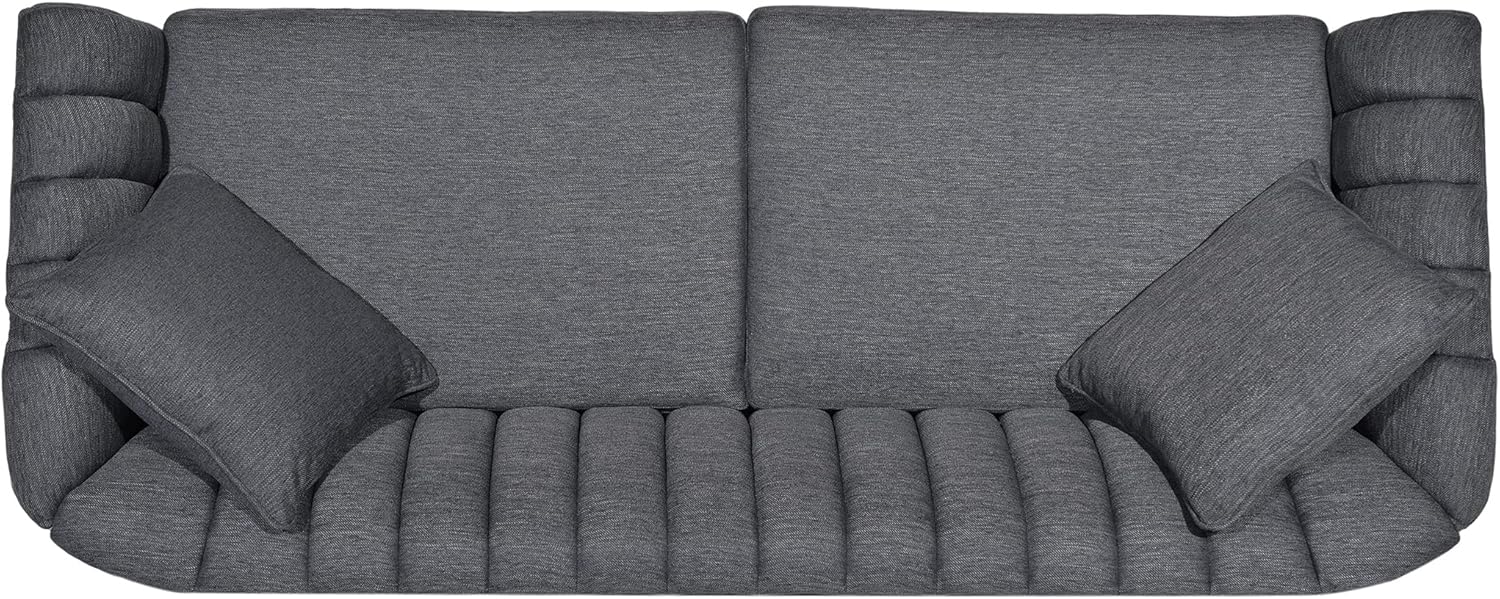 Christopher Knight Home Ansonia Sofas, Charcoal + Dark Walnut