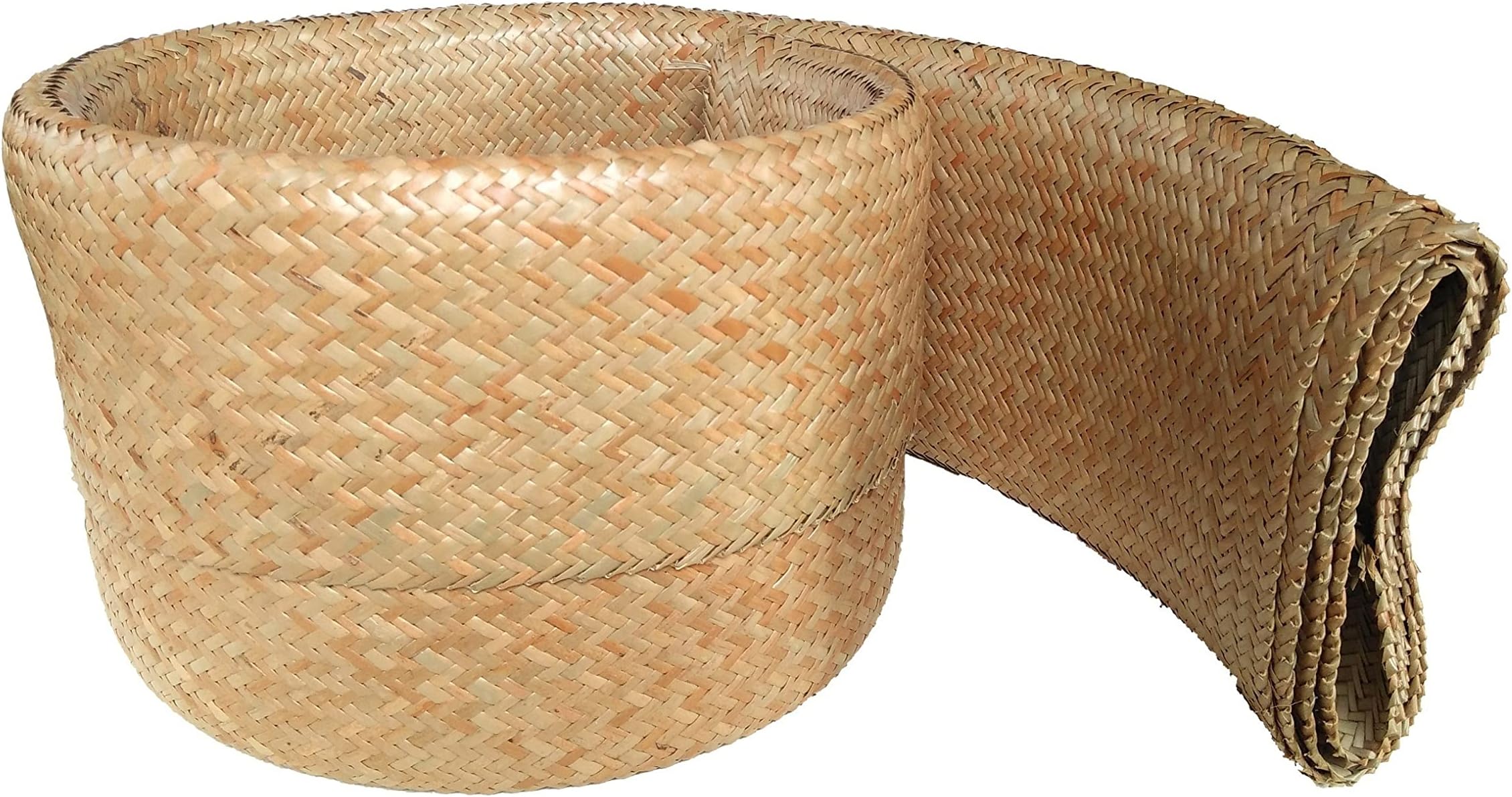 Met/Weaving mat, Sital Shetal pati for Summer Season | Double Size Natural Bethu(Cane) Maduri (Medium) | Size 7 x 4.5 feet |