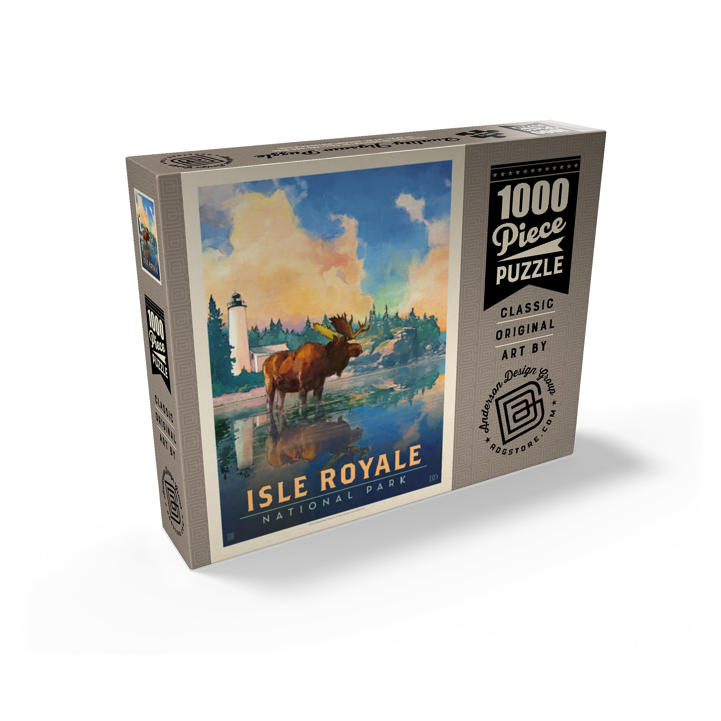 MyPuzzle Parco Nazionale dell'Isola Royale: Sunrise, poster vintage - Puzzle premium da 1000 pezzi per adulti